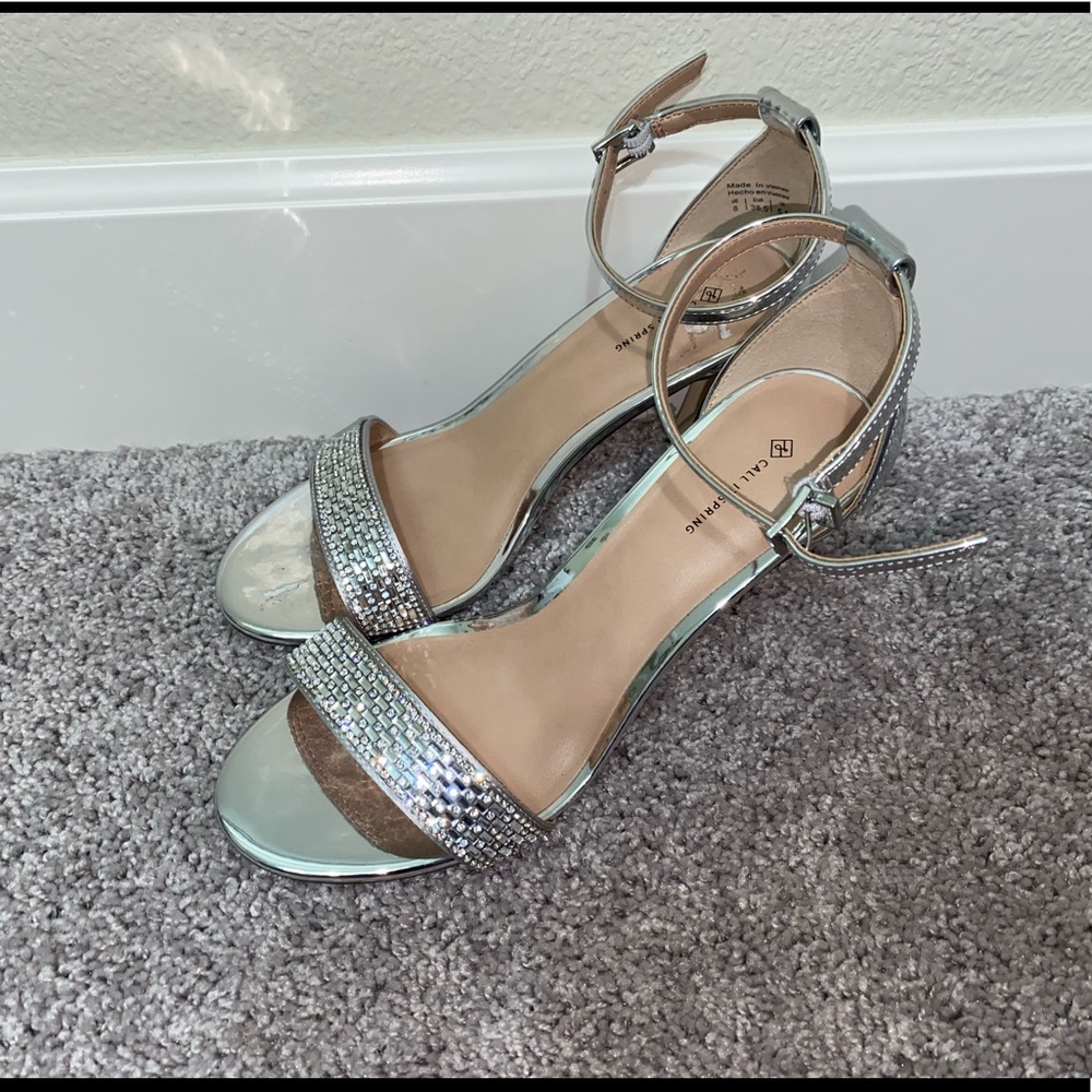 Call IT Spring Silver High Heels